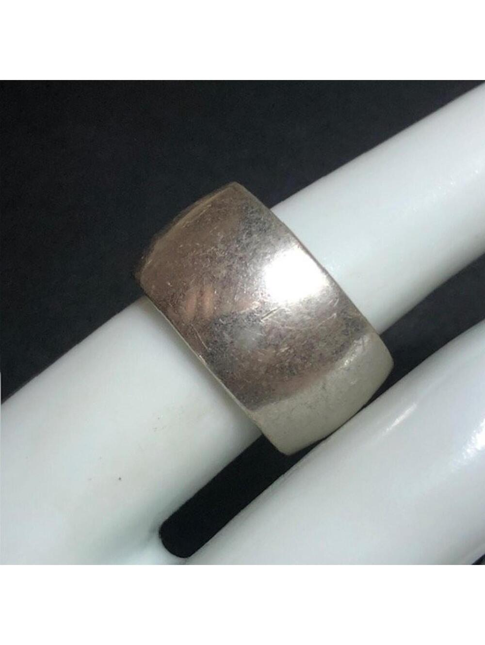 B4029 Wide Domed Band Ring NF Sterling Silver 925 Classic Solid Ring 11g sz 7.5